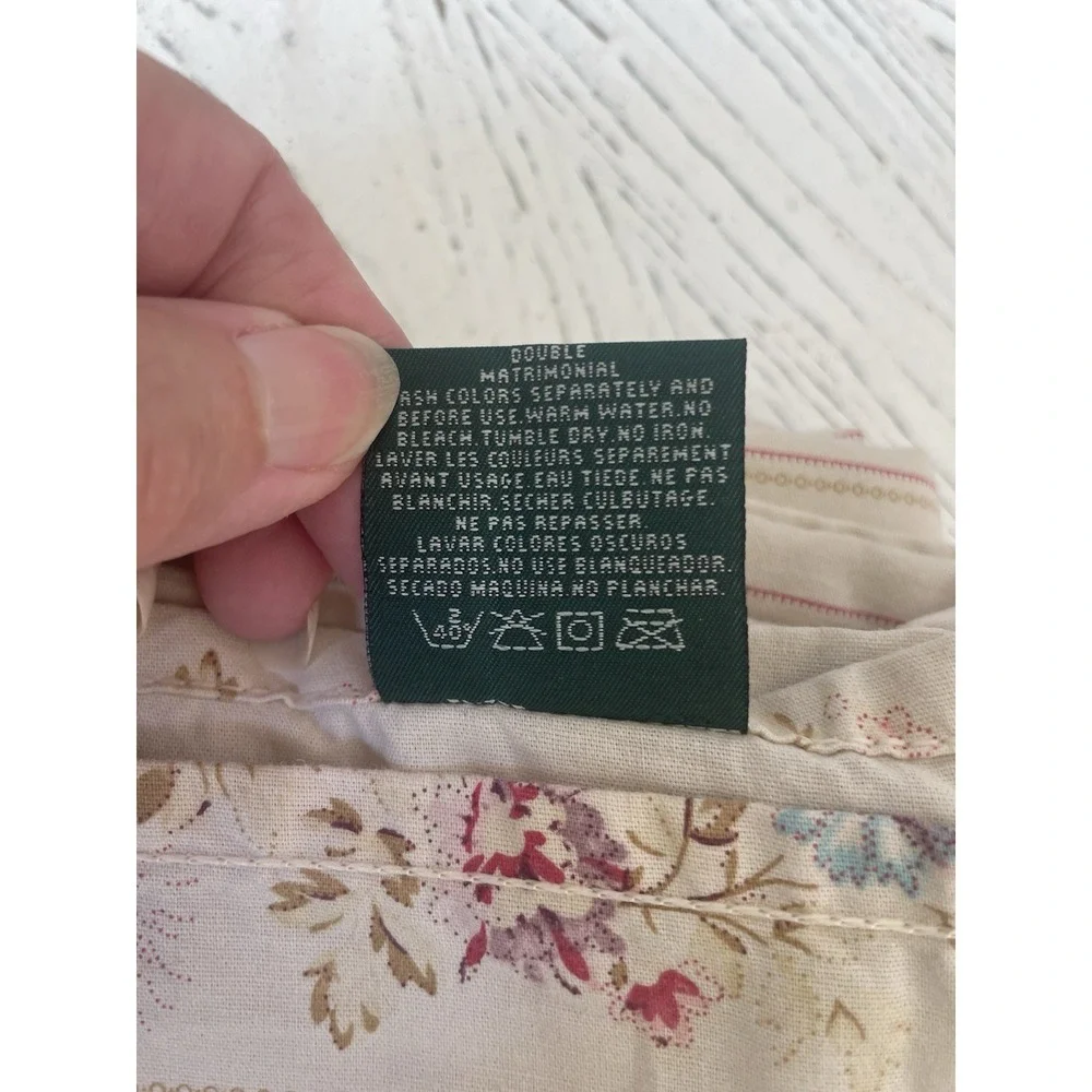 Vtg Ralph Lauren Josie Floral FULL 4 Pc Sheet Set Fitted Flat 2 Stnd Pillowcases